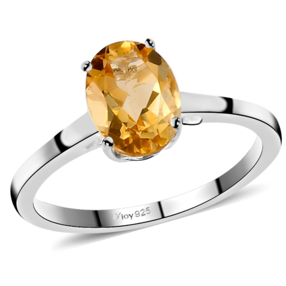BRAZILIAN CITRINE 1.15ctw STERLING SILVER RING
